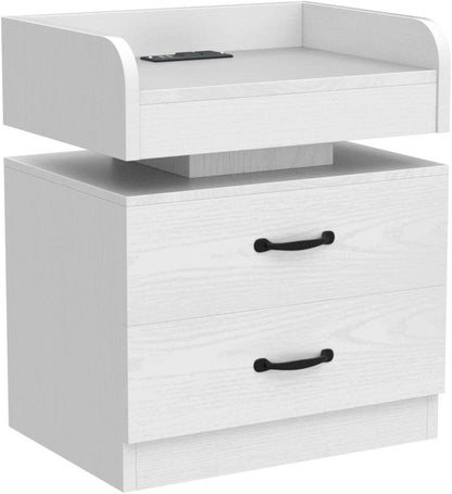 LED Nightstand with 2 Drawers