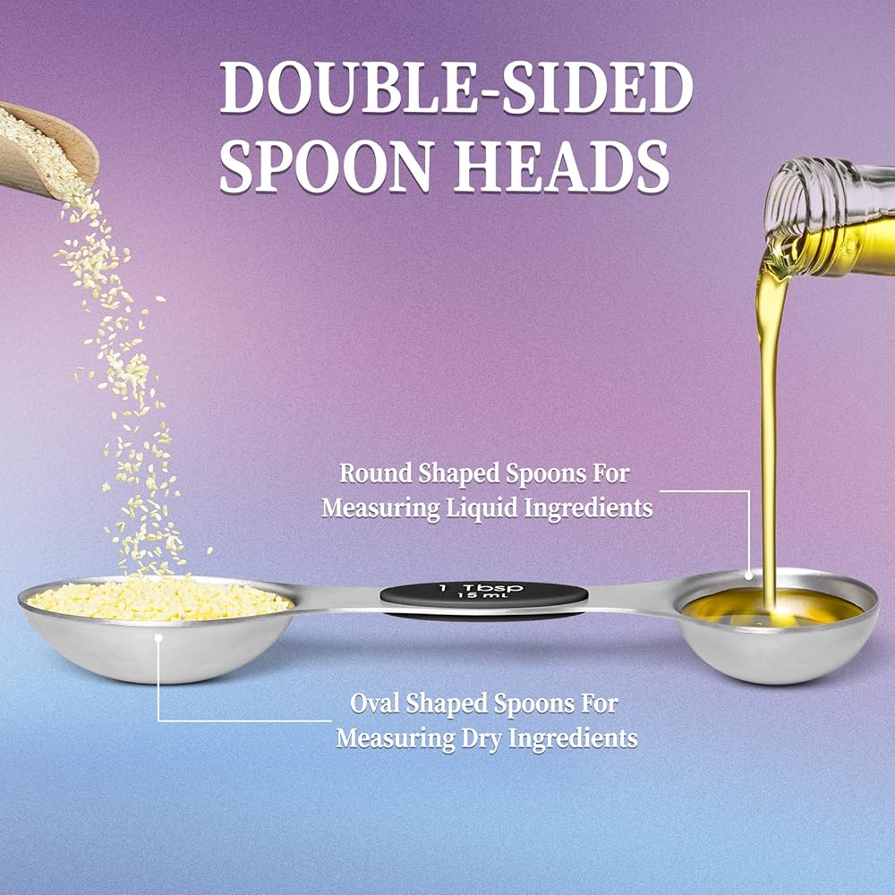 8-Piece Dual-Sided Measuring Spoons