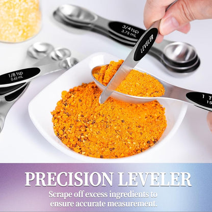 8-Piece Dual-Sided Measuring Spoons