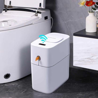 WaveSense 3.5G Slim Trash Bin for Bathroom & Office