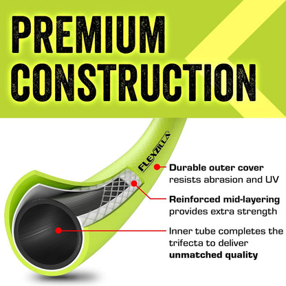 Garden Hose 5/8 In. X 50 Ft., Lightweight All-Weather Water Hose, Durable and Flexible, Leak-Free Connections