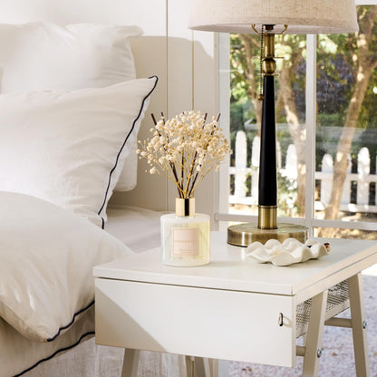 Reed Diffuser Set, Clean Linen 6.7 Fl Oz Scented Diffuser with Sticks Home Fragrance Reed Diffuser for Bathroom Shelf Decor