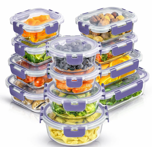 24-Pc Borosilicate Glass Storage Set