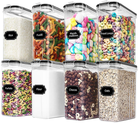 Airtight Cereal Storage Set with Labels & Pen