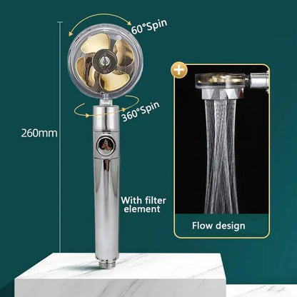 360° Rotating Shower Head