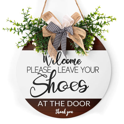Chic 12x12 'Shoes Off' Welcome Sign