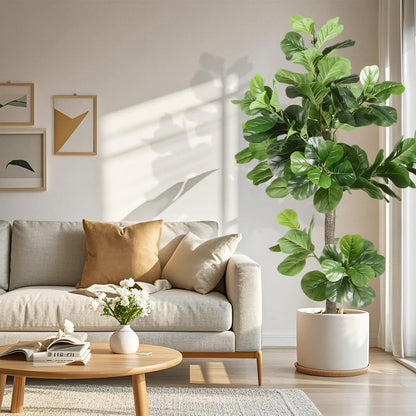 Fiddle Leaf Fig Tree Artificial 5ft Indoor Home Decor