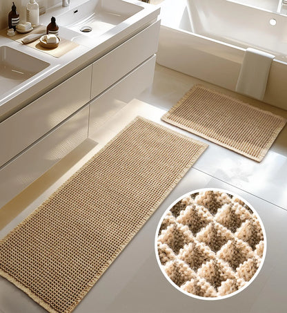 Furicher Plush Waffle Bath Mat Set - 2 Sizes
