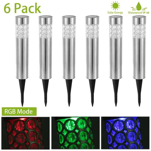 6-Pack RGB Solar Garden Lights