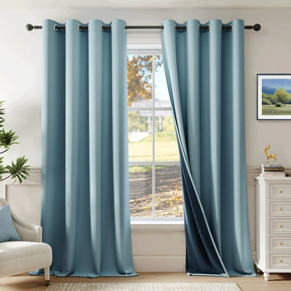 Stone Blue Blackout Curtains