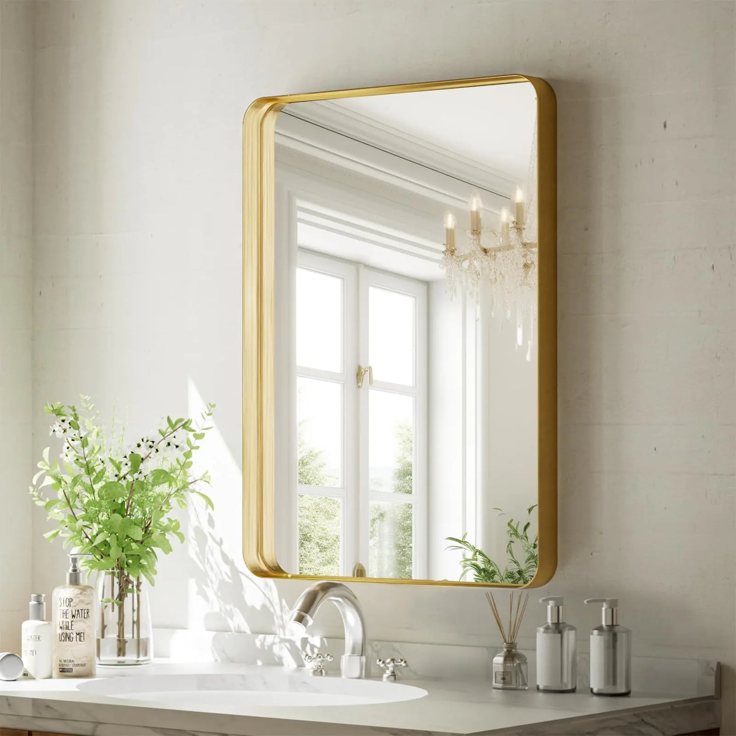 GoldGleam 20x30 Bathroom Mirror
