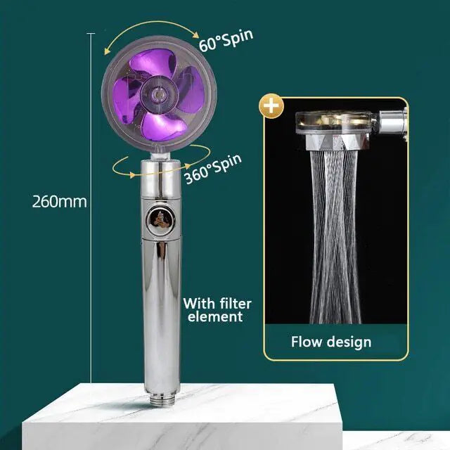 360° Rotating Shower Head