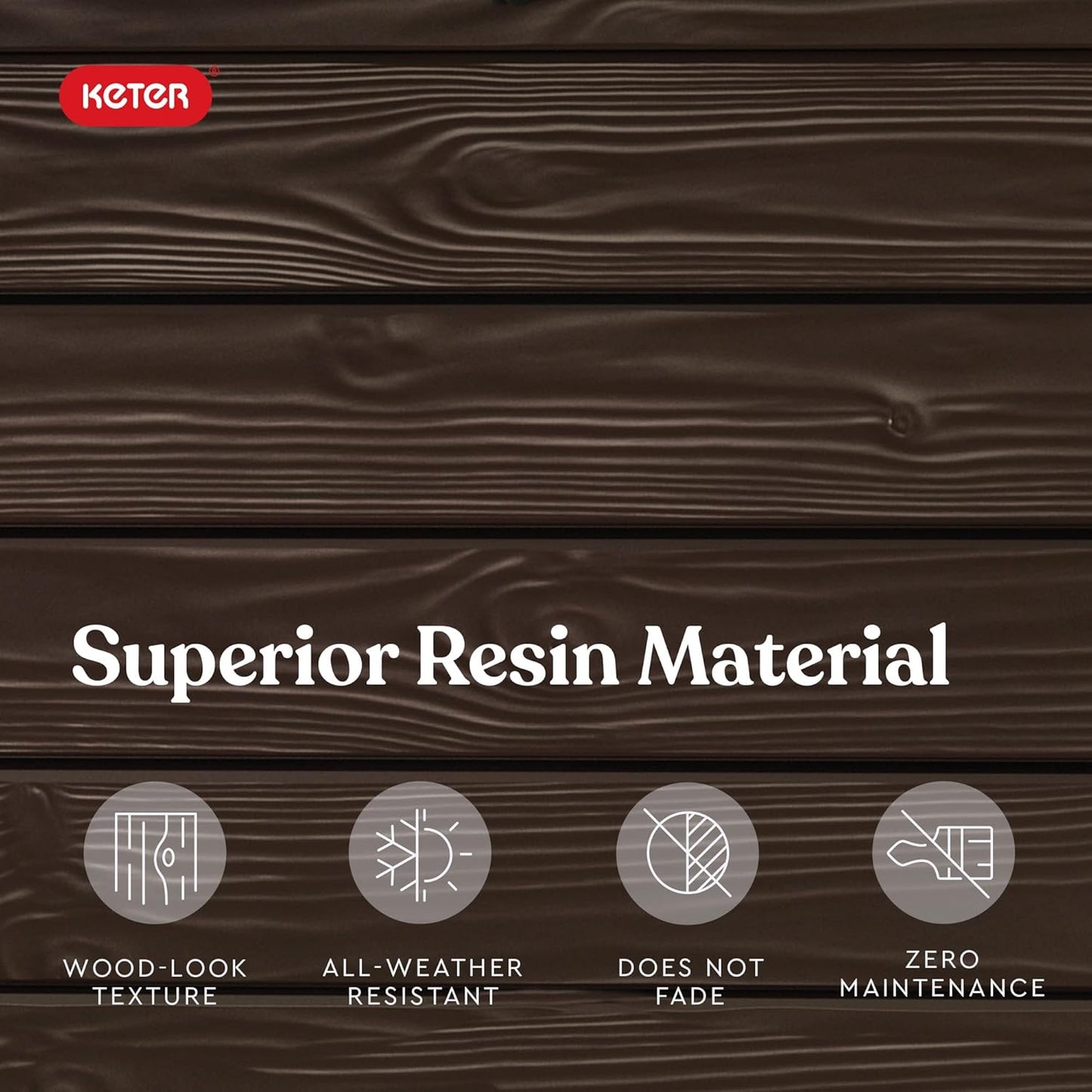 Westwood 150 Gallon Deck Box Organizer, Doubles as 2-Person Bench Seat, Brown – Large Resin Outdoor Storage and Seating with Lockable Lid for Garden, Pool, and Patio