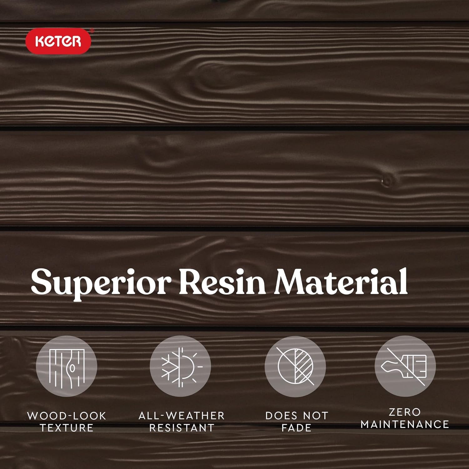 Westwood 150 Gallon Deck Box Organizer, Doubles as 2-Person Bench Seat, Brown – Large Resin Outdoor Storage and Seating with Lockable Lid for Garden, Pool, and Patio