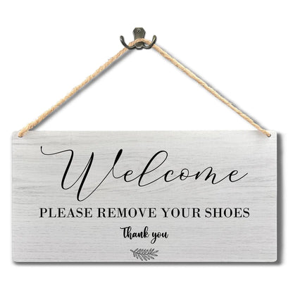 Ryeolo Polite Entry 11.8x5.9 Inch Wooden Door Sign