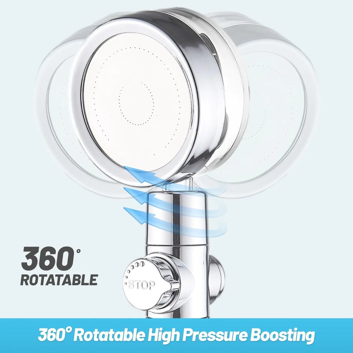 360° Rotating Shower Head