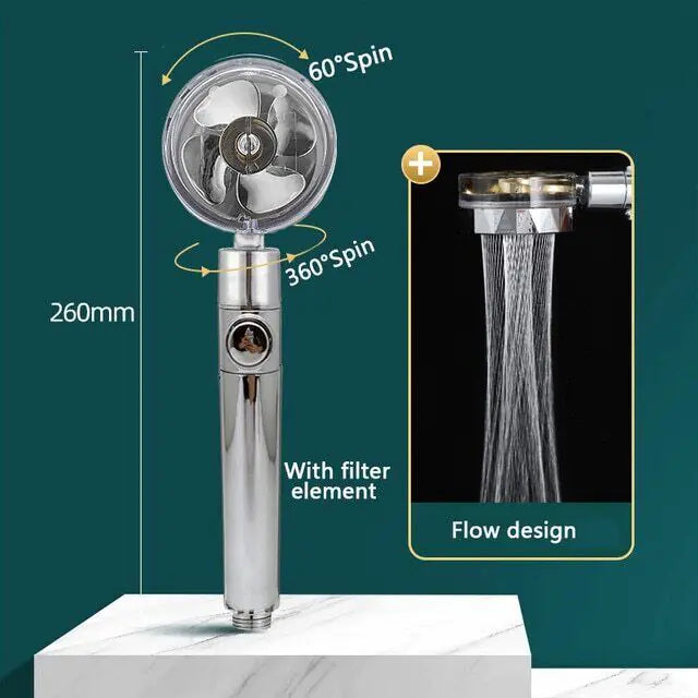 360° Rotating Shower Head