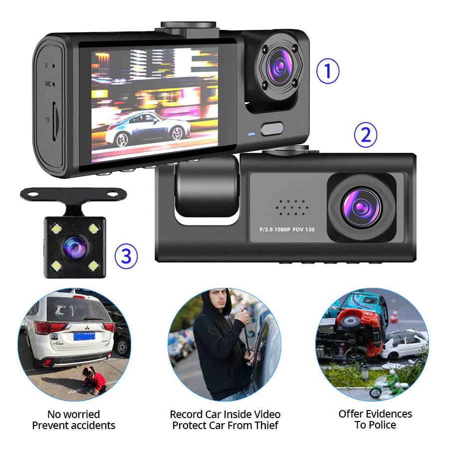 1080P Car Dual Lens Dash Camera