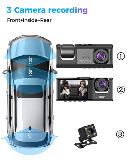 1080P Car Dual Lens Dash Camera